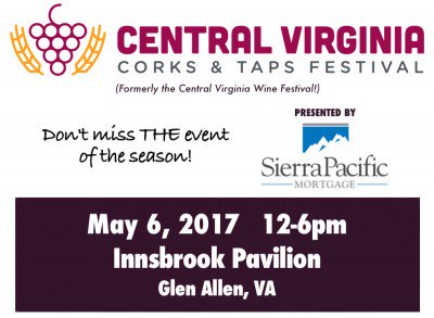Volunteers needed for the May 6, 2017
Corks &amp; Taps Festival
Pick a time and task
Earn additional free tickets
centralvirginiacorksandtaps.com/volunteer/