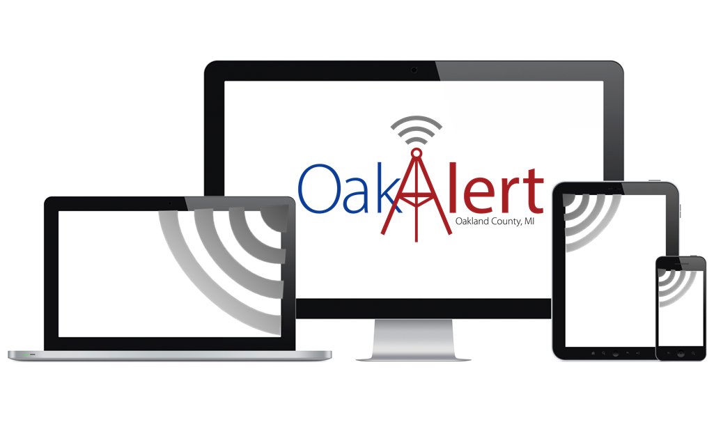 OakGov's tweet image. Sign up for #OaklandCounty&apos;s #OakAlert to get #EmergencyNotifications via email or text. ow.ly/4yaC309icJ7