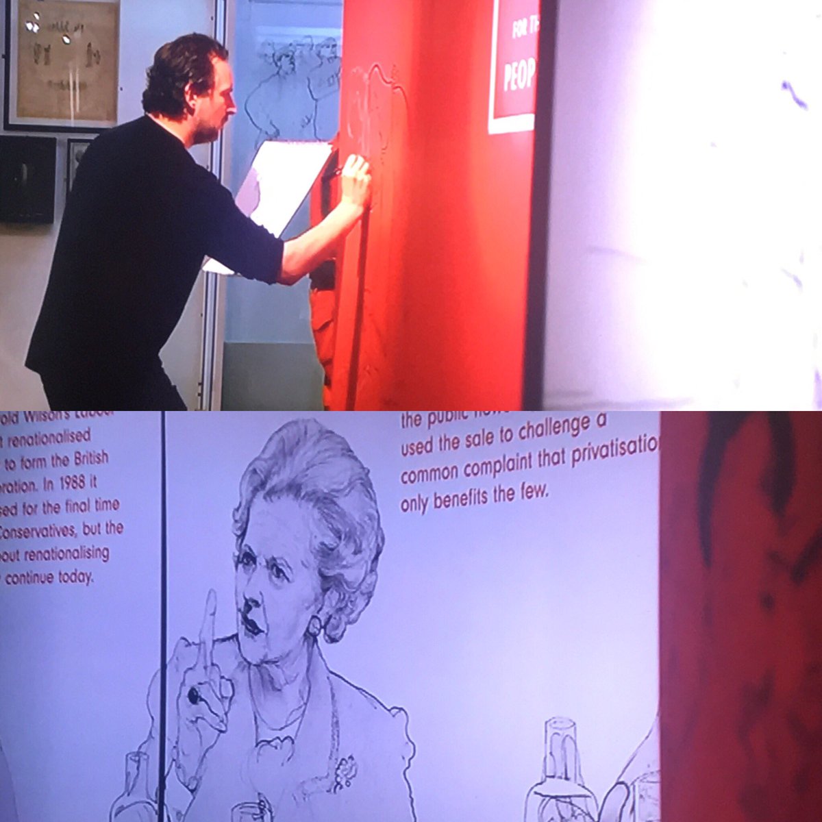 PureDC_'s tweet image. Nice to see our #workinprogress #exhibitiondesign for @NCMME on @BBCLookNorth this evening! @_thearchipelago  @nickillustrator