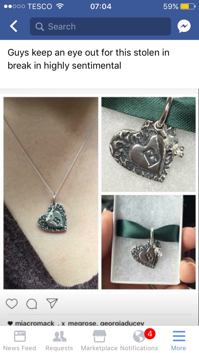 CromackDebbie's tweet photo. Help find the necklace that contains her dogs ashes  https://t.co/GuVOuNokdS https://t.co/OzdvnCQdD7
