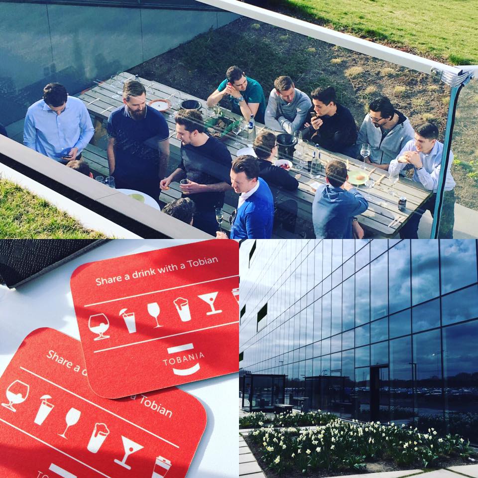 Tobania_eu's tweet photo. First Open Bar @cordacampus Hasselt! Beer &amp; Food pairing, sun and a great atmosphere! #putdigitaltowork #shareadrinkwithatobian https://t.co/NIAo5YwWD5