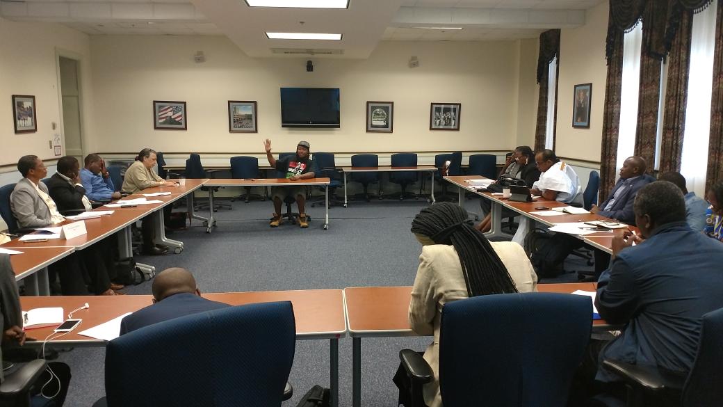 CHSCIV's tweet photo. TY to Black Lives Matter @daBlockUp for speaking with our @fhi360 @StateIVLP visitors on the work of BLM! https://t.co/wm4a5u96cl