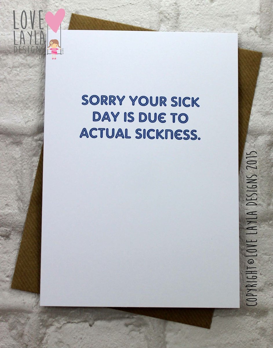 LoveLaylaDesign's tweet photo. https://t.co/FO9vPq7iTf #lovelayla #funny #funnycard #lovelayla #greetingscard #showusyourlove #sickday #sorry #sorrycard #getwell #getwell https://t.co/WKkzLBWP1m