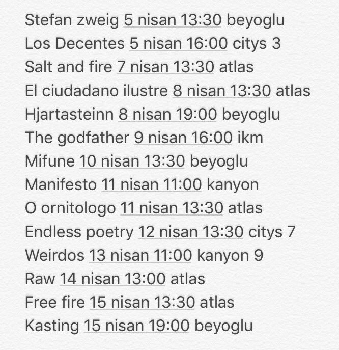 Festival programım
#istfilmfest17 #kaldirkafani