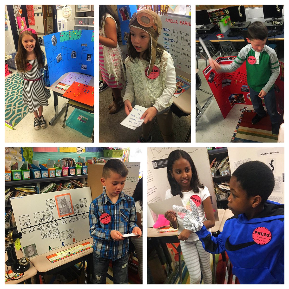 Today's Biography Wax Museum Exhibit was a great success in second grade! #lcps #famousamericans