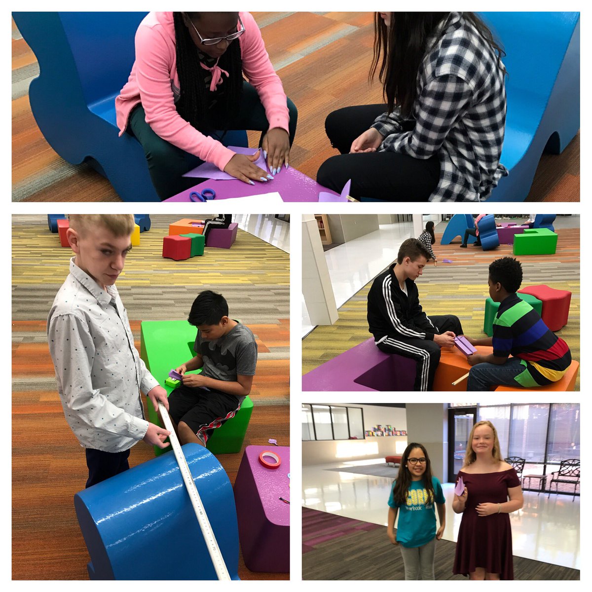 MrsBesancon's tweet photo. Gathering data for analysis using a flying airplane STEM challenge. #6thgraderocks @CoreyFADL https://t.co/VayqcdeUBl