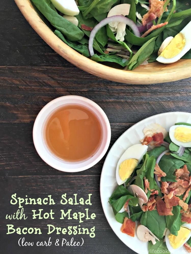 mylifecookbook's tweet photo. Spinach Salad with Hot Maple Bacon Dressing - #spinach #salad #bacon #maple #bacondressing #lowcarb #paleo https://t.co/r3y8fEAxZt https://t.co/GyIam8NMx6