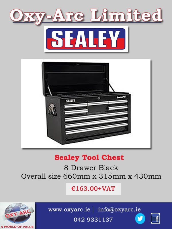 OxyarcLTD's tweet photo. These 8 drawer Sealey tool chests are fantastic value, why not give us a call on 042 9331137 for more details! #louthchat #toolchests https://t.co/MTbhzmwhT1