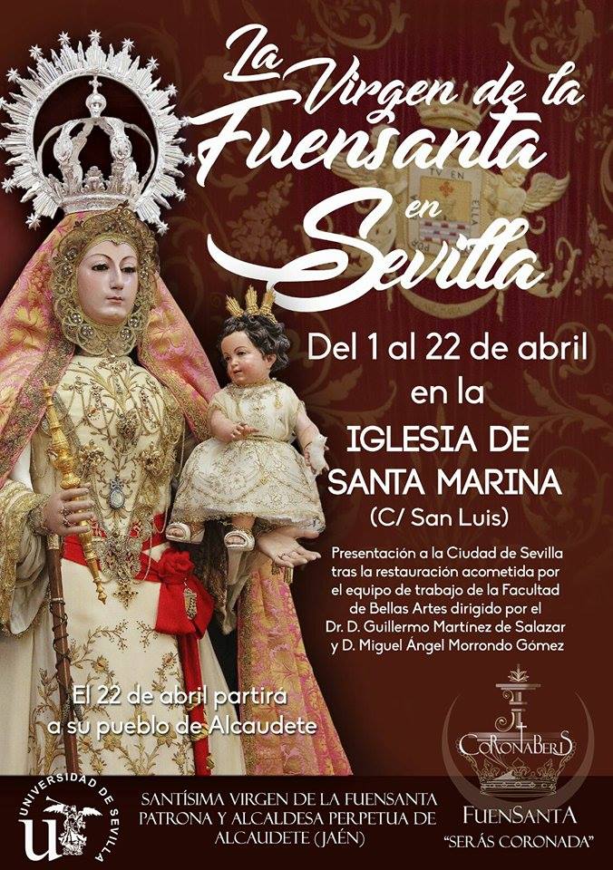 AlcaudeteCofrad's tweet photo. Ntra. Sra. de la Fuensanta estará expuesta en Sevilla del 1 al 22 de Abril
Día 22 vuelve a casa
Todo en nuestra Web:
https://t.co/8EsAFc6SQs https://t.co/VB0aPVgITa