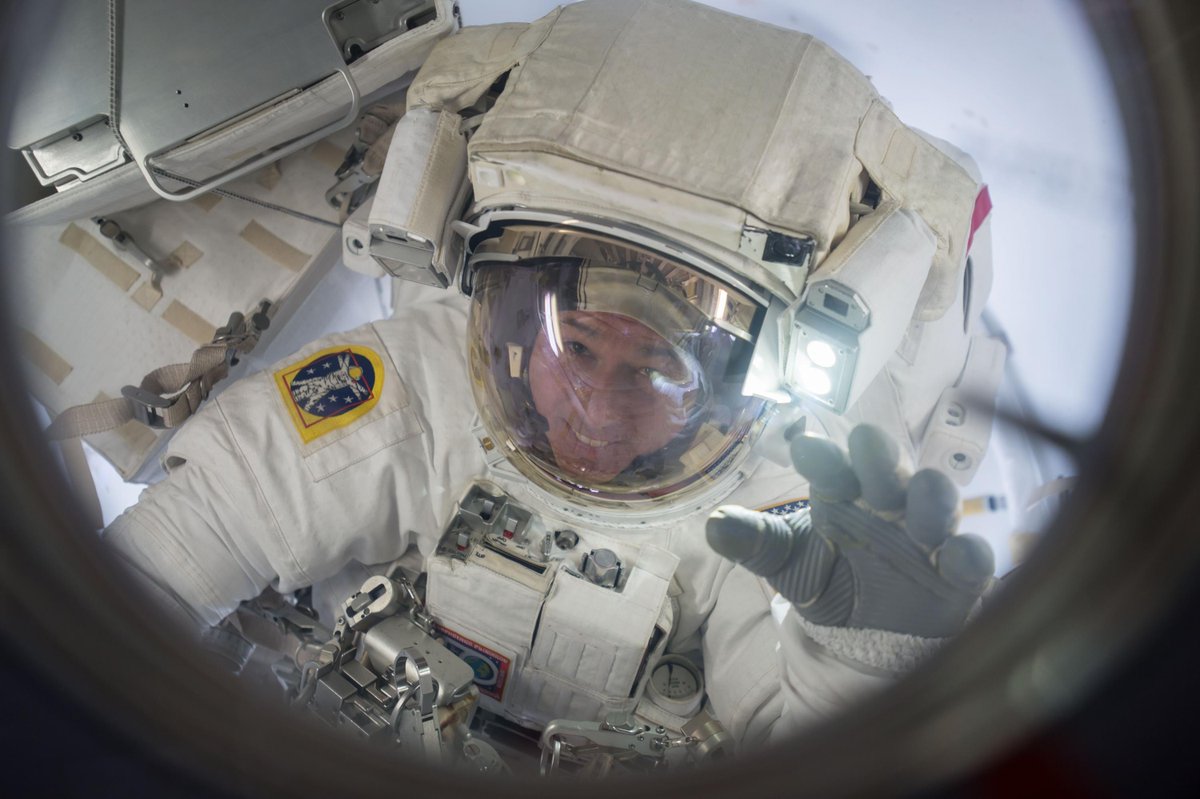 GeorgiaTech's tweet photo. Georgia Tech grad &amp; astronaut Shane Kimbrough performs last spacewalk as commander of Int'l Space Station today. | https://t.co/UqNJMiydF5 https://t.co/m2DtXcG8Tr