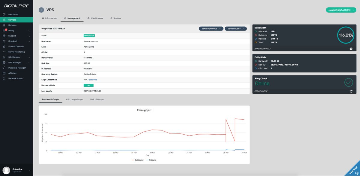 DigitalFyre's tweet photo. This awesome VPS management interface was made possible thanks to the @OnApp API https://t.co/ycHHRUeFFU