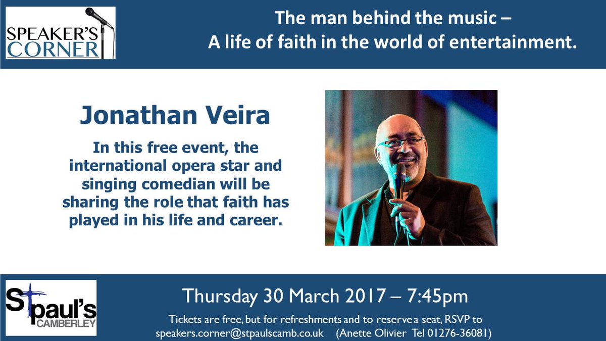 Really looking forward to Speaker's Corner tonight! Doors open at 7.15pm - it's not too late to join us. There will be a bar at the interval