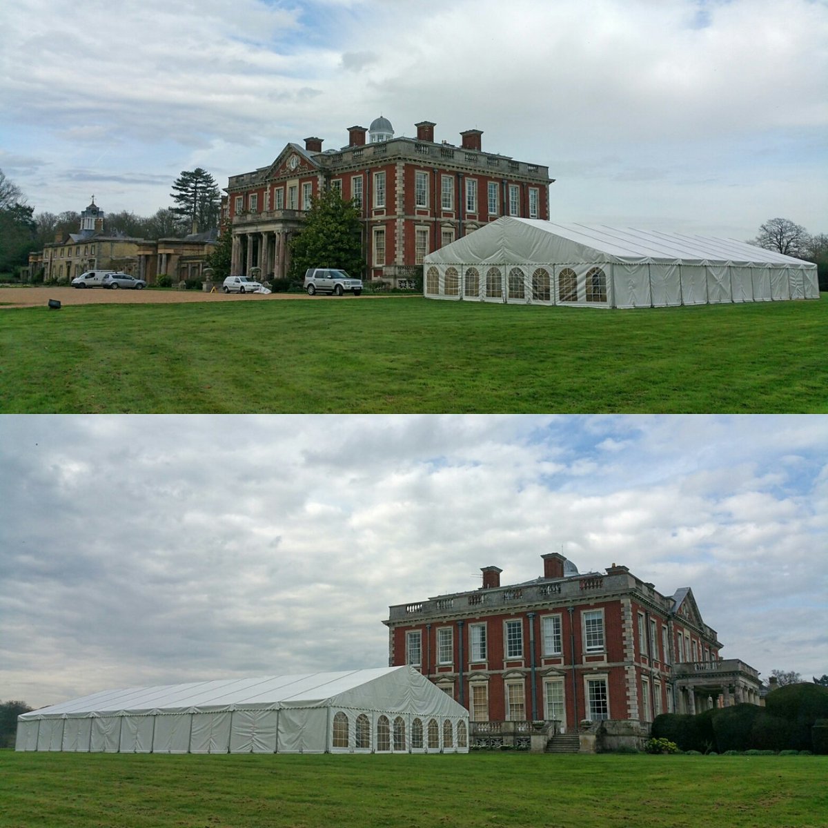 The <a href="/AllSsnsMARQUEES/">All Seasons MARQUEES</a> is up @StanstedPark getting ready for Sundays fantastic #spring #weddingfayre #weddingfair #hampshire #bridestobe