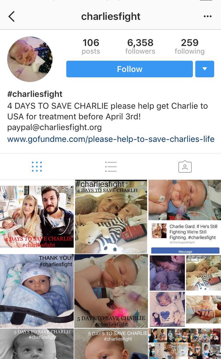 Please everyone go to this Instagram page,click the link and donate!Their so close to the amount they need to save his life ❤#charliesfight