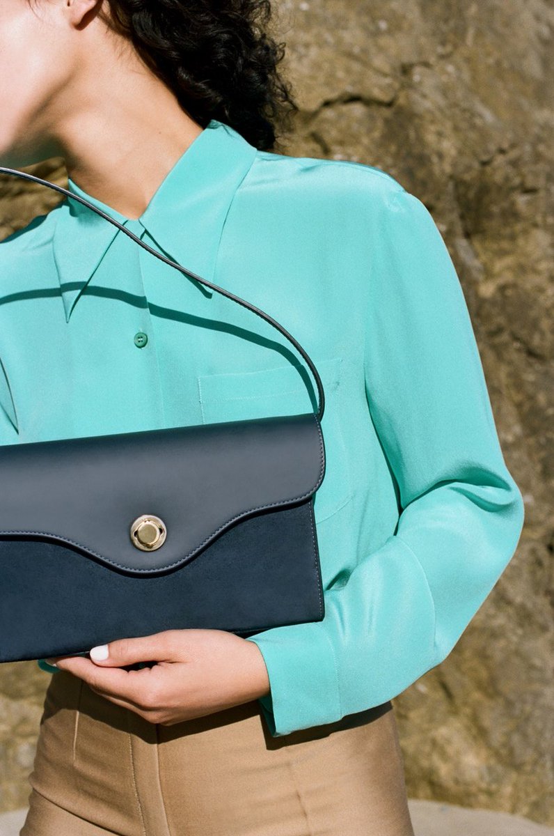 NEW FOR SPRING, THE BAGUETTE ❤ AVAILABLE IN CALF WITH SUEDE AND CHECKER ❤ SHOP NOW AT MANSURGAVRIEL.COM