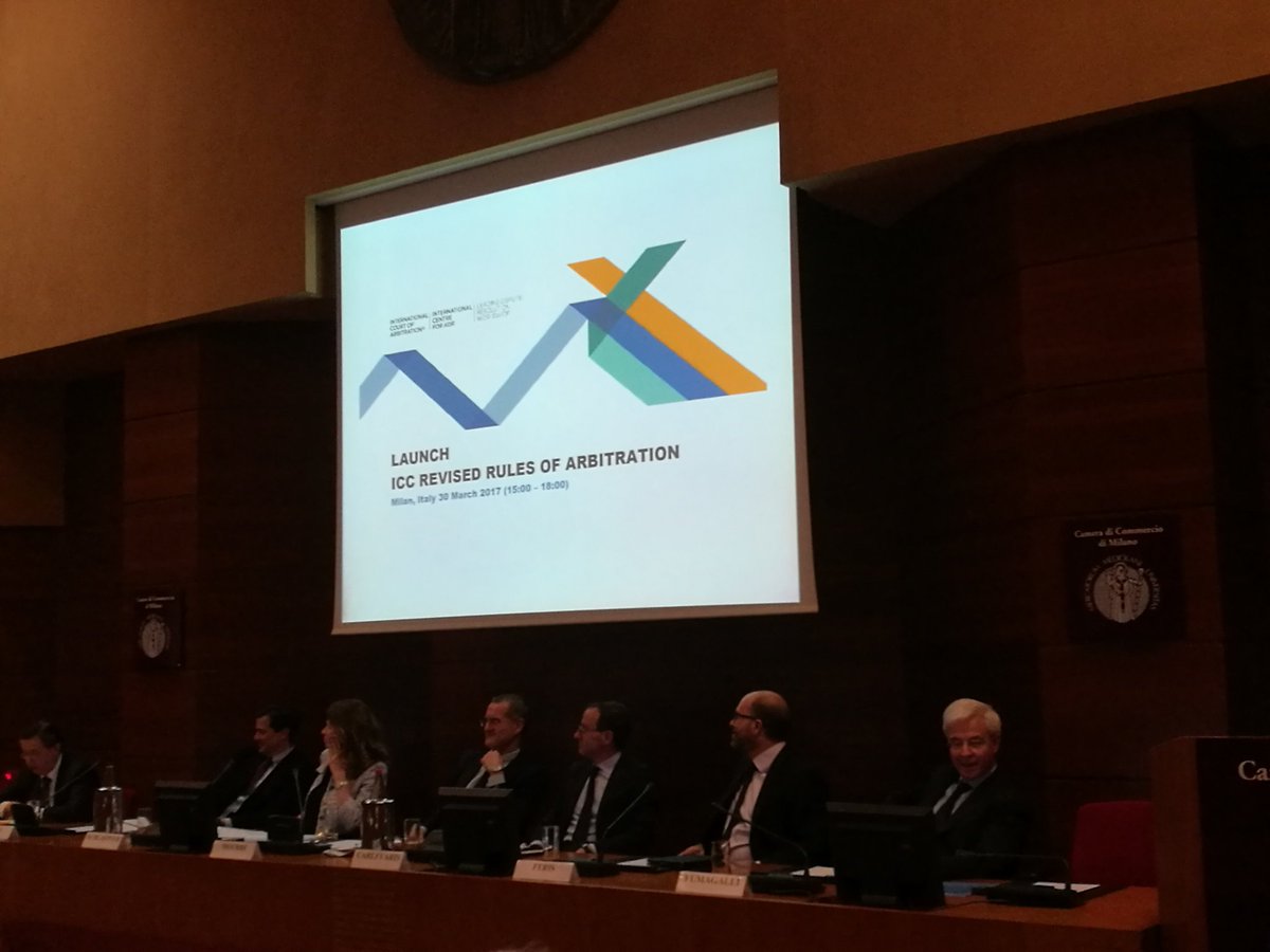 FedericaBocci's tweet photo. #milanchamberofarbitration #icc #revisedrules https://t.co/8EU9c5m0Yx