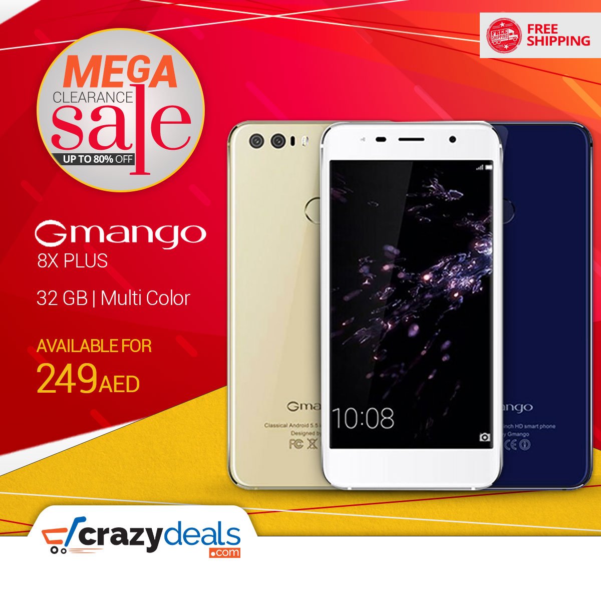 CrazydealsUAE's tweet photo. Crazydeals Brings Mega Sale on Smartphones. #Gmango 8X Plus 32GB #Smartphone + Free Shipping For 249 Aed
Shop Now ➜ https://t.co/NZHrIt2tWE https://t.co/KlUKcVFH2i
