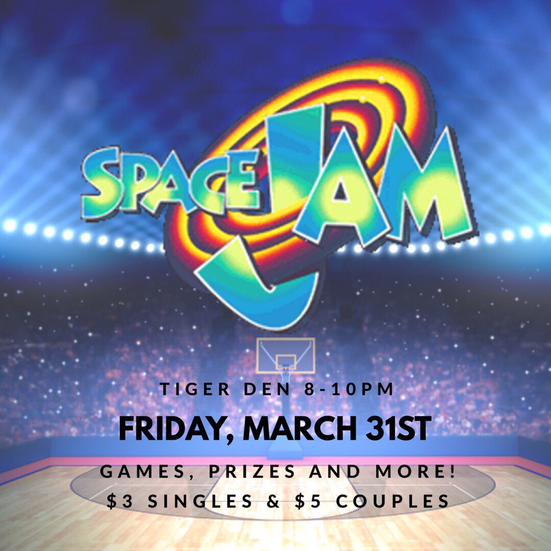 We are so excited to host Space Jam with Tri Chi TOMORROW night! You won't want to miss this fun event! We hope to see you there!