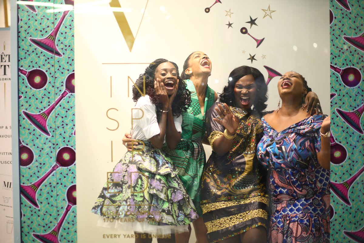 TheOneEvent's tweet photo. We loved hanging out w/ @TheAnitaErskine, @adomaa_music, @kokui_selormey & Marie Humbert at the @Vlisco window activation! #throwback #ToePR https://t.co/e40kCPco9R