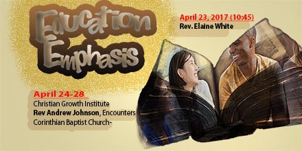 memorialbalto's tweet photo. April is Christian Education Month
Plan to Join Us for Our Growth Institute https://t.co/HPkns4WzkS