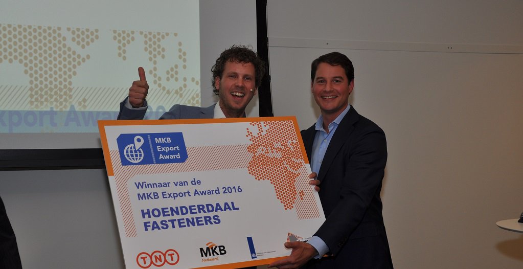 Hoenderdaal Fasteners wint MKB #Export Award. Lees meer over <a href="/Hoenderdaal_NL/">HoenderdaalFasteners</a>'s exportplannen bit.ly/2oCLlLW @mkbnl <a href="/ReginaCoeliNL/">Regina Coeli</a>