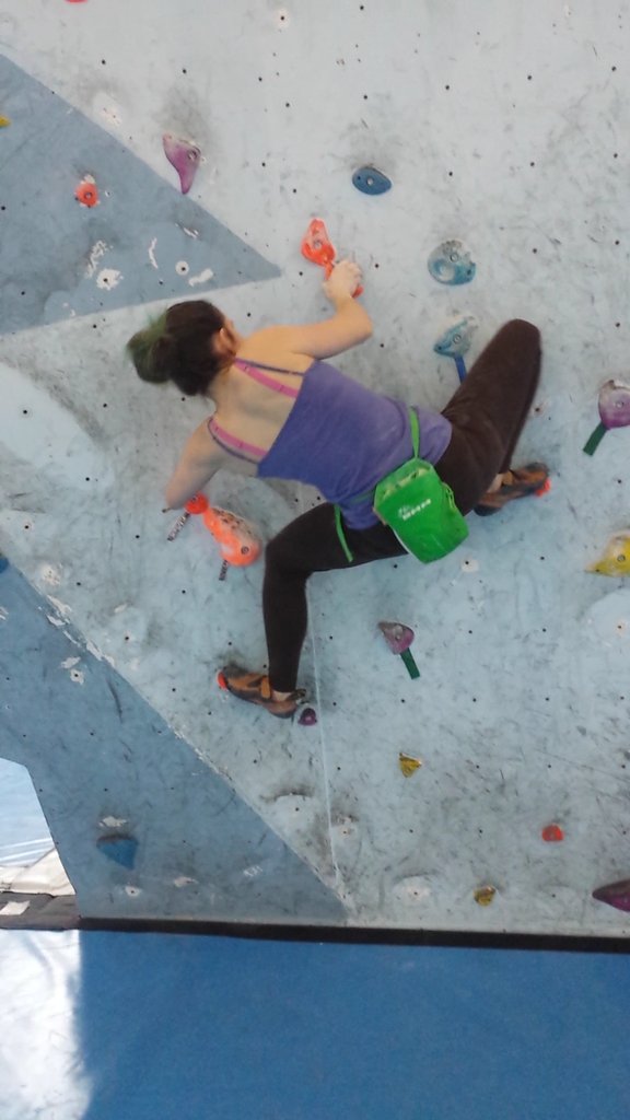 Bella_Paraclimb's tweet photo. If in doubt, get a really high foot and just rock onto it :P @Team_BMC @BBalwaysthere @TGCclimbing #GBParaclimbingTeam #GBClimbingTeam https://t.co/1klr9mK02v