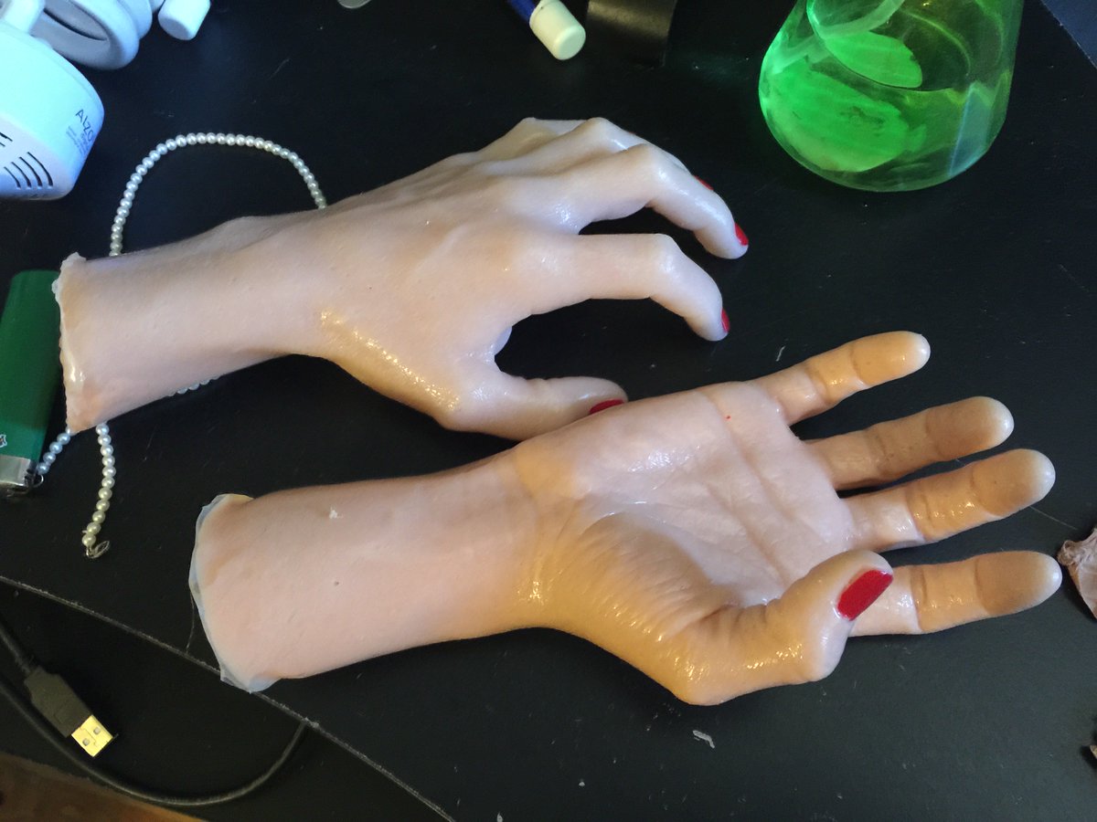_HardlyRomantic's tweet photo. #behindthescenes Making the #gore is one of the best parts! Check out the #silicone hands used in Jessica's #torture scene! #horror https://t.co/pMMAoqIx7X