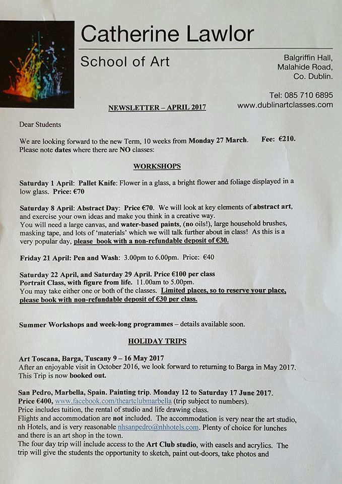 Dublin Art Classes tweet media