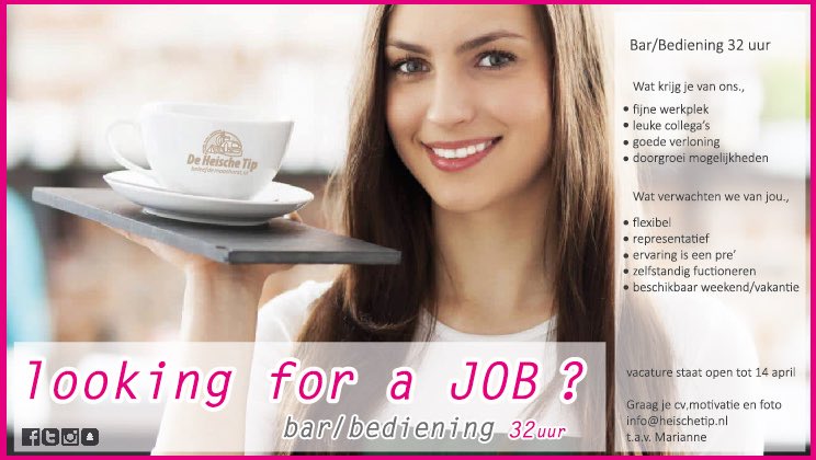 Vacature 32 uur bar/bediening.
Tag je vriend/vriendin die wil werken op Landerds mooiste terras.