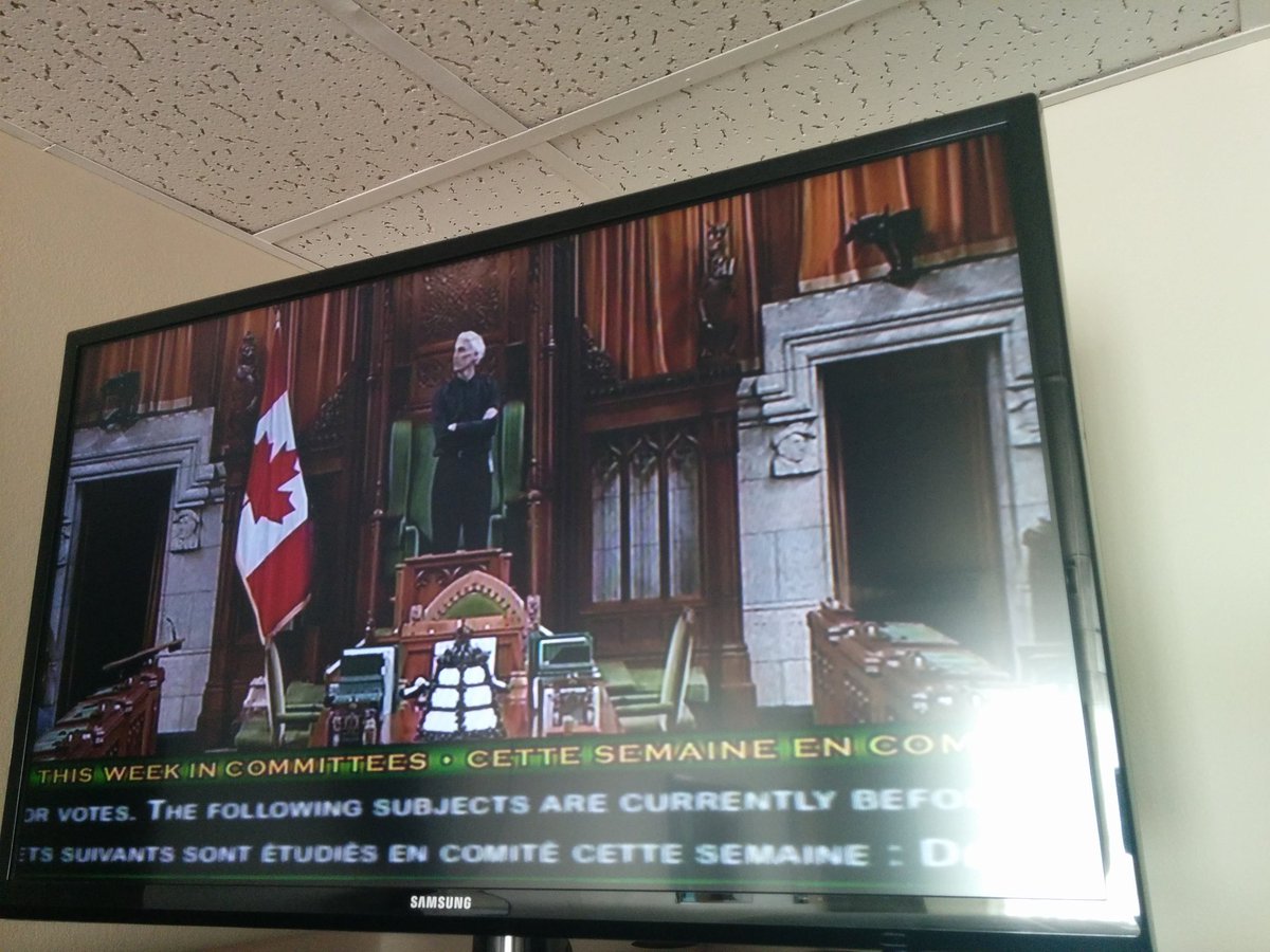 billkavanaghNDP's tweet photo. This guy is presiding over an empty House of Commons right now like a boss! #HoC #AudioVisualChecks #cdnpoli #Testing12 https://t.co/xDY8dZQxKW