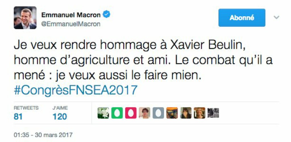 magdalakoff's tweet photo. Xavier #Beulin était un agricultueur.
(@EmmanuelMacron) https://t.co/pGd9LzctRg