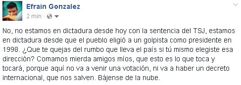 Efrainjgs's tweet photo. Se habla de dictadura y de Golpe de Estado a la constitución con la sentencia del TSJ con respecto al desacato de la Asamblea Nacional, pero https://t.co/09z1z87ccl