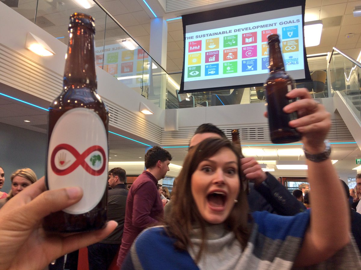 MlleJuMa's tweet photo. A beer branded to our new #OracleCSR strategy 🍻 that's a #SquadGoal 🍀 https://t.co/ERU4T44vOa
