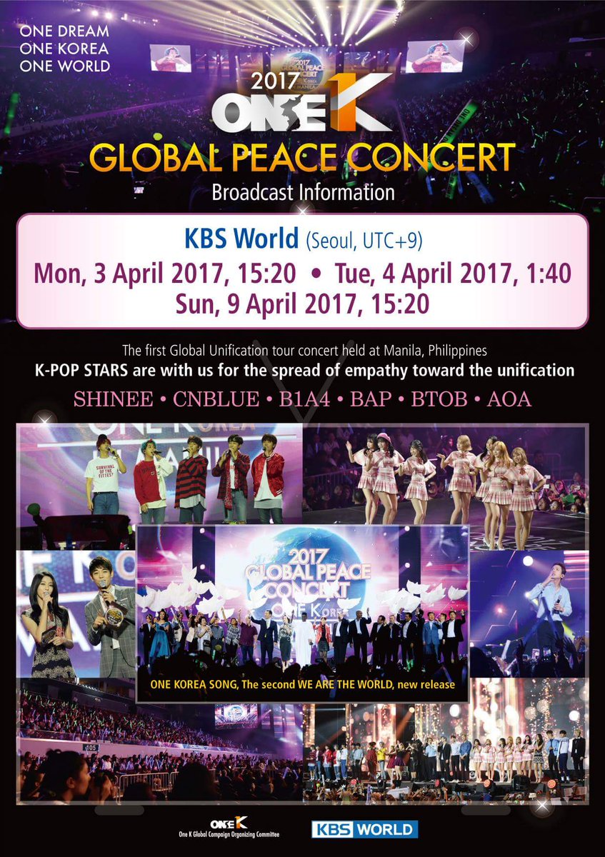 cnblueme_ph's tweet photo. [BROADCAST]

2017 #ONEKCon replay on KBS WORLD

April 3: 3:20 PM KST 
April 4: 1:40 AM KST
April 9: 3:20 PM KST

#CNBLUE

Via GPY Korea https://t.co/0mFn4gwo8O