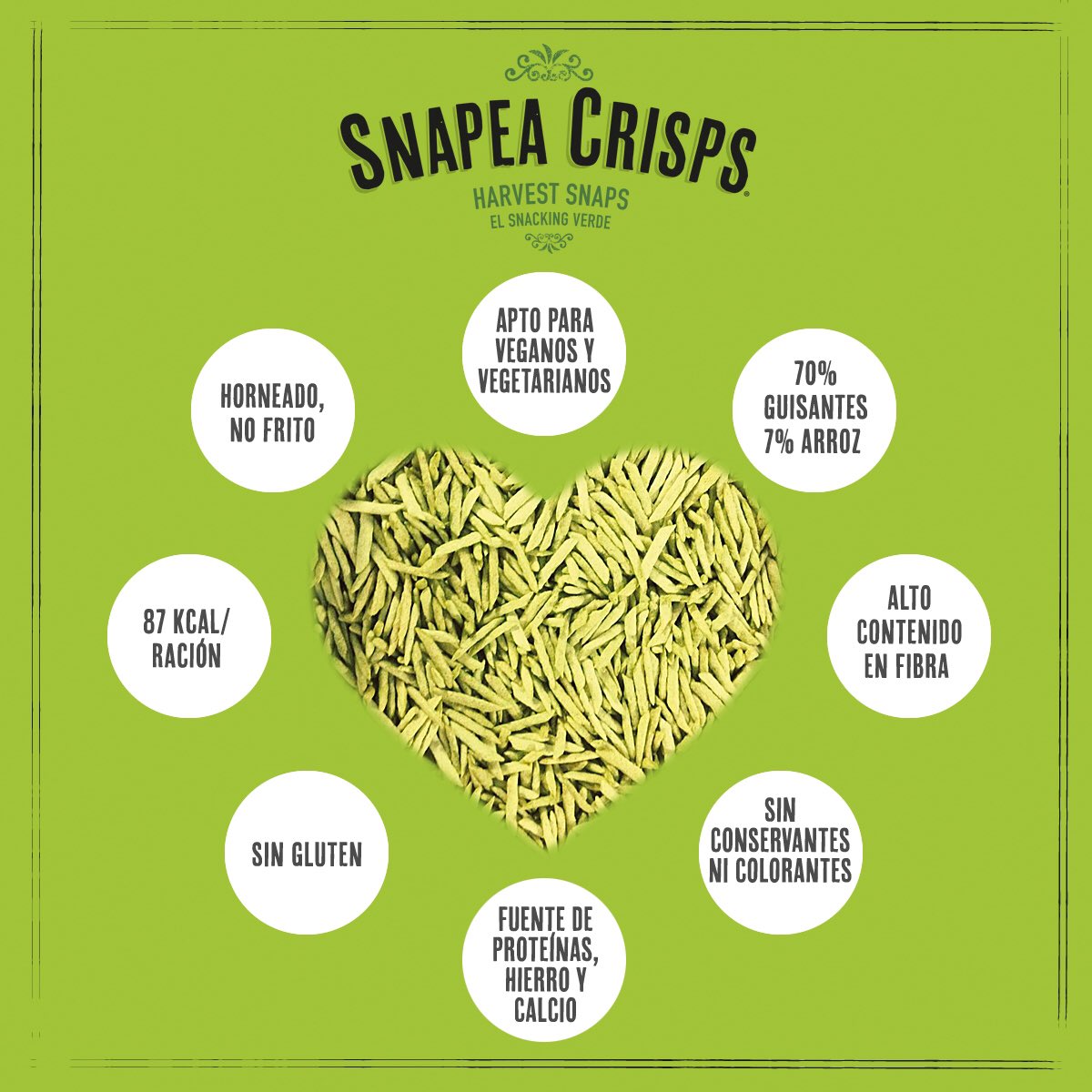 ¡Aliméntate de las ventajas de snapear! 
#SnapeaCrisps #SnackingVerde #snacksingluten #singluten #vegano #snacks #snacking #comidasaludable