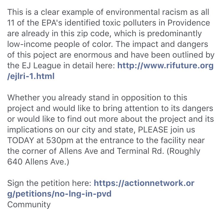 OrganizeRI's tweet photo. EMERGENCY RALLY: TONIGHT, 3/30, at 5:30PM, 640 Allens Ave #NoLNGinPVD @NoLNGPVD @FangCollective @NoDAPLforRI @ecoRInews @IndivisibleRI https://t.co/5c4D2rCAxr