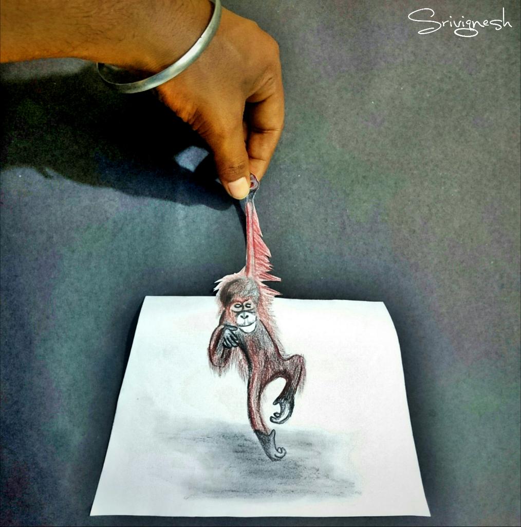 Srivignesh_G's tweet photo. 3D Illusion Art
#Monkey
#3D_Effect https://t.co/QpDQs6gKvz
