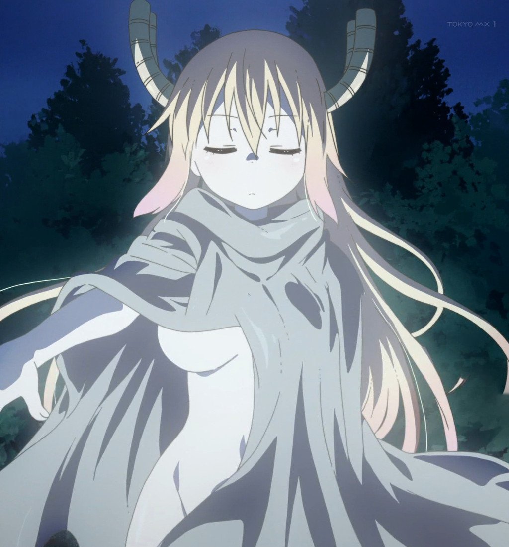 yukito_of_snow's tweet photo. メイドラゴン第12話視聴完了～！
今回は小林さんとトールの馴れ初めからトールがメイドとなるキッカケを与えたとある少女のお話(*´ω｀*)
小林さん…あんな大きな剣を抜くなんて凄い馬鹿力(震え声)
蕩け顔のトール様の可愛さよ…
#meidougou  
#小林さんちのメイドラゴン https://t.co/S5pnG5cD21