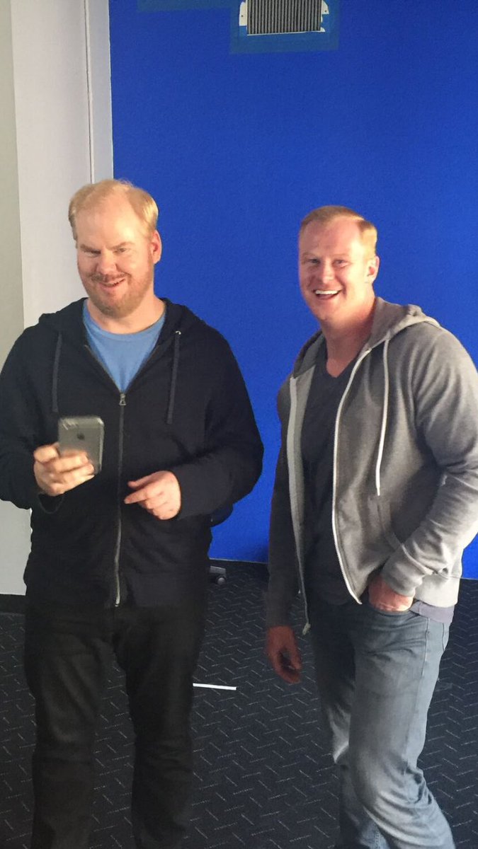 JonRyan9's tweet photo. #TBT to when I met my long lost brother @JimGaffigan https://t.co/iyG1zAKgnA