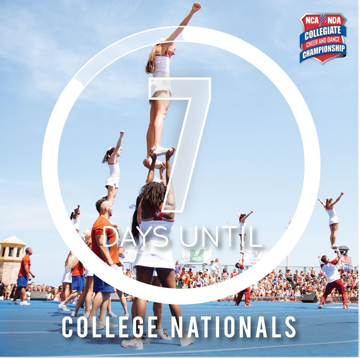 #NCAnationals is 1 WEEK away! For full coverage including, results, photos, LIVE routines and more visit: bit.ly/NCACollege2017…