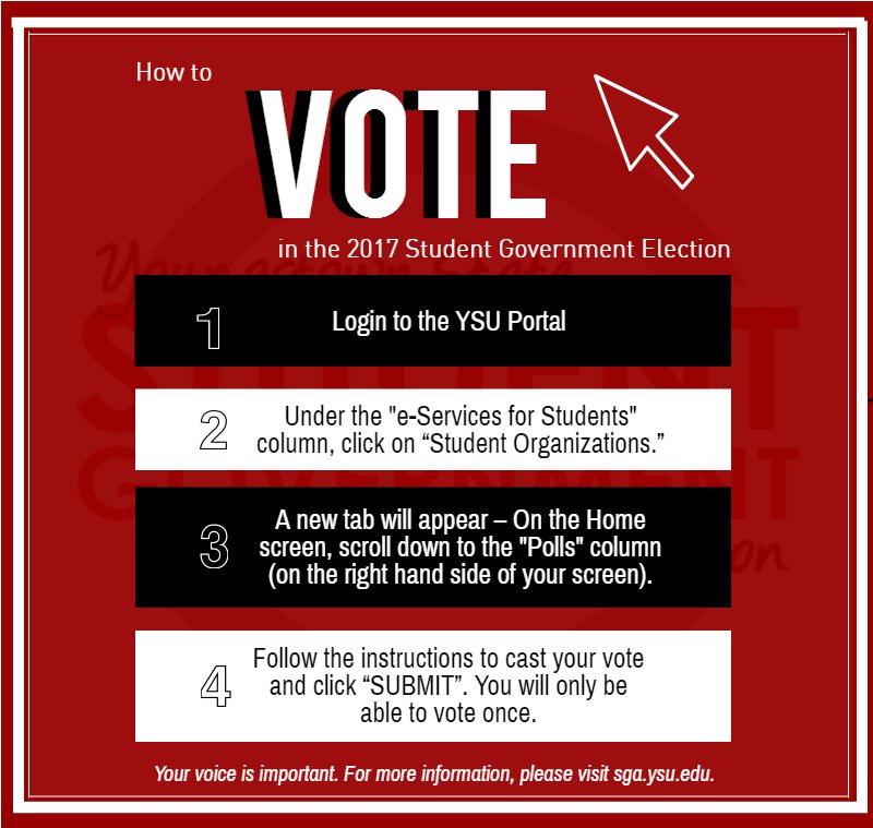 Choose your campus leaders AND name a new campus bar - be a part of it! #SGAElection2017