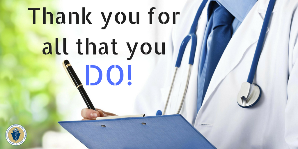 Happy #NationalDoctorsDay! Today we honor our DOs for their hard work and commitment in keeping us all healthy. Thank you! #DOs #osteopathic
