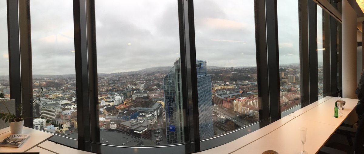 "Ok" näkymä #klarna'n Oslon toimistolta. Kelpaahan tuolla innoivoida uutta.