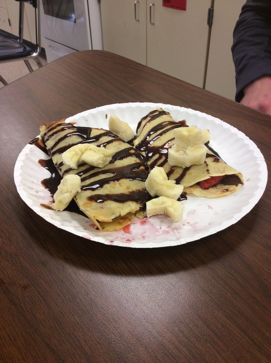 Making crepes in Global Gourmet today as we learn about the French cuisine! 🇫🇷