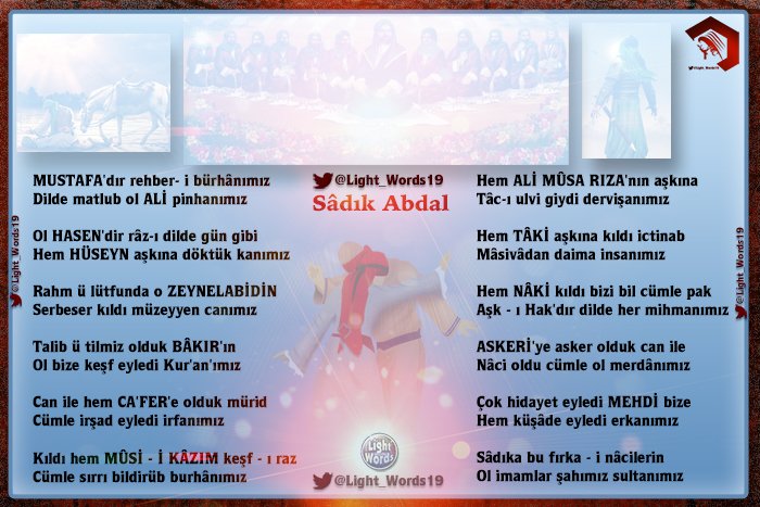 Erdemist011's tweet photo. #Ehlibeyt #Onikiimam #HzAli #şahıMerdan
#EbuTurab #HaydarıKerrar #Alevi
MUSTAFA'dır rehber- i bürhânımız
Dilde matlub ol ALİ pinhanımız https://t.co/cOxteaYnsw
