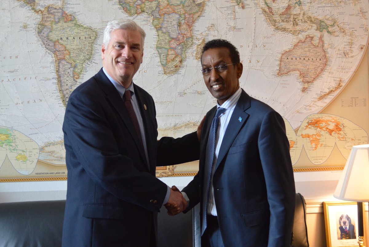 GOPMajorityWhip's tweet image. Had a very productive discussion with Somali Ambassador Ahmed Isse Awad about their recent election and developments in Somalia.