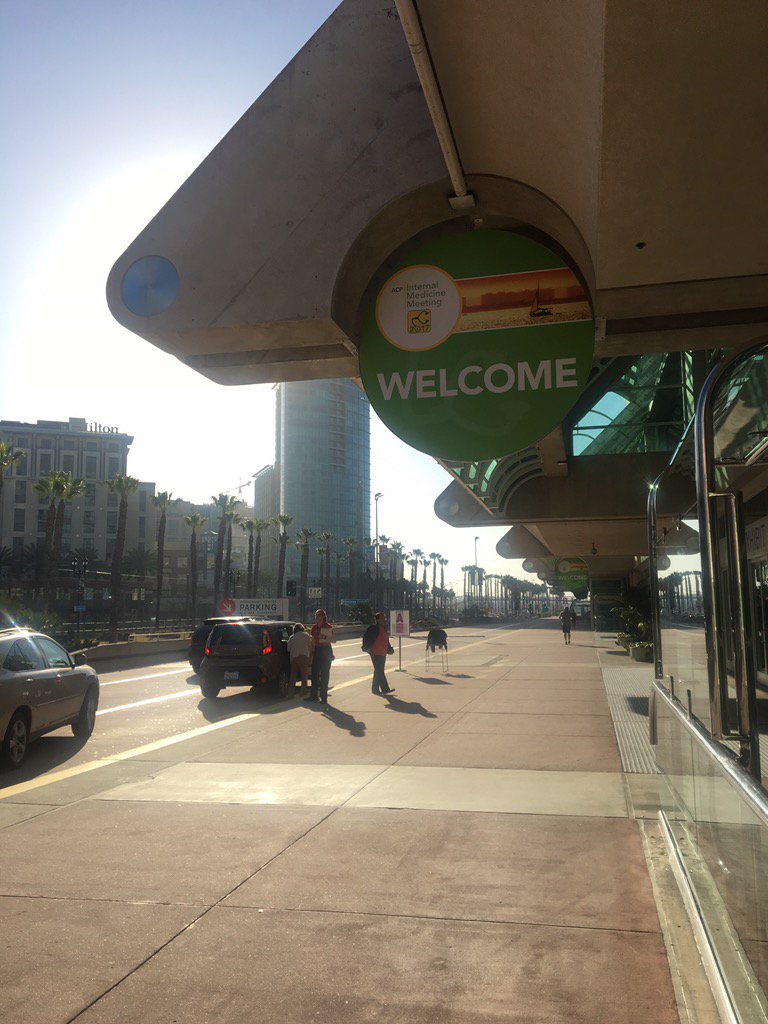 MinnowWalsh's tweet photo. Happy to be in sunny San Diego representing @ACCinTouch #ACP2017 @ACPinternists https://t.co/907BV0SW1c