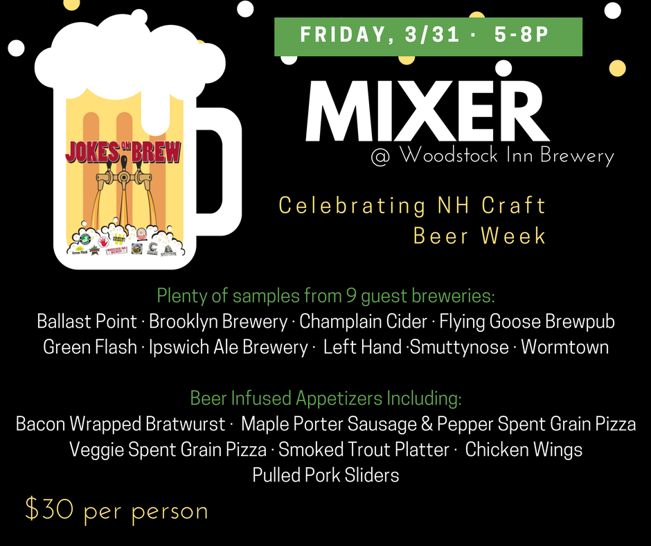 WoodstockBrew's tweet photo. We are SOOOO psyched for #jokesonbrew! Tickets to Fri &amp; Sat night still avail! Call 800.321.3985 
Details @ https://t.co/hLCzAPfvIE #nhbeer https://t.co/FCo6GgN5Bu