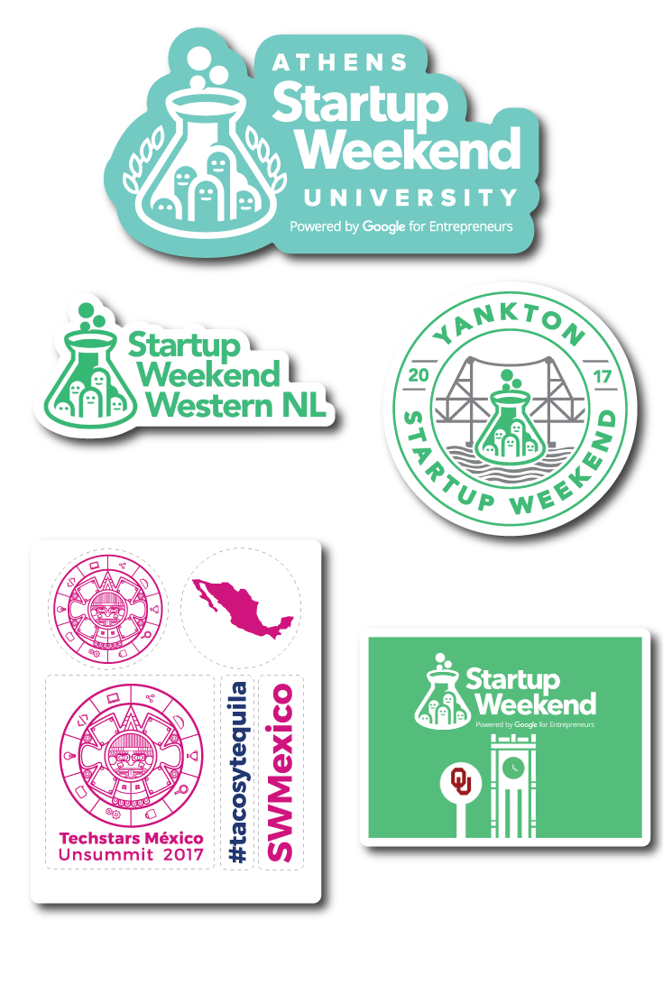 <a href="/techstars/">Techstars</a> <a href="/startupweekend/">Techstars Startup Weekend</a>  stickers for <a href="/yanktonsw/">Yankton SW</a> <a href="/StartupWkndOU/">Startup Weekend OU</a> <a href="/aswuni/">Athens SW University</a>, Western Newfoundland and Mexico UnSummit
goo.gl/sM1VHs