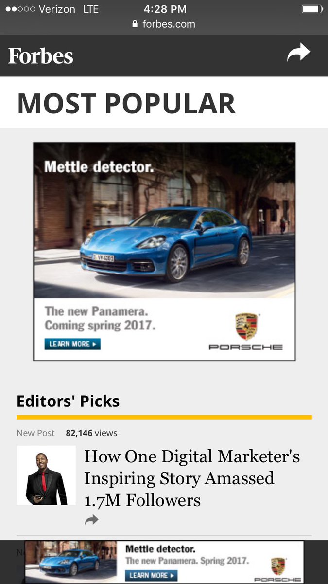 nathanapirtle's tweet photo. So thanks to you all plus my amazing team and @Forbes we made editors pick and most popular 🙏🏾 https://t.co/GTY6Sq5Xbk #ThursdayThoughts https://t.co/eCslkImopB
